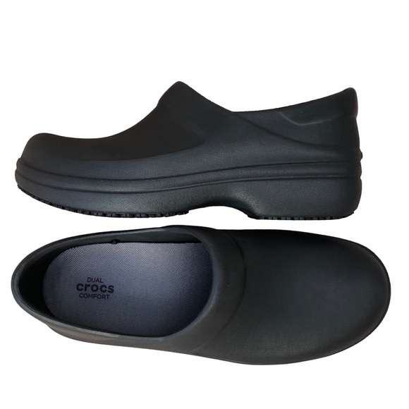 Crocs Women’s Neria Pro II slip-resistant Work Black Clocg 9 - Picture 1 of 11